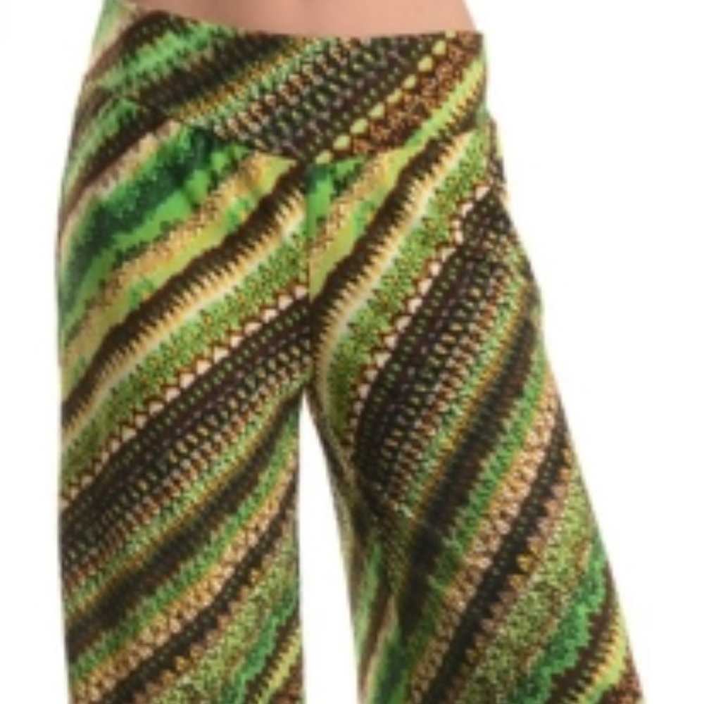 Green Knit Palazzo Pants